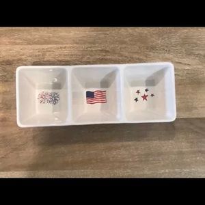 Rae Dunn Fourth of July divided dish